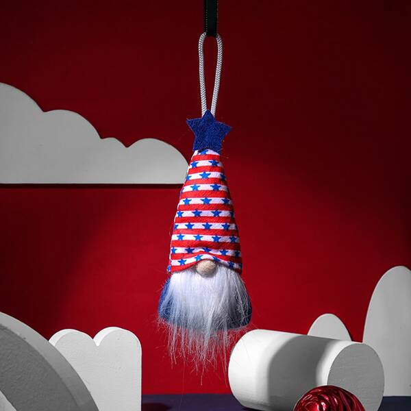 

1pc Independence Day Plush Dwarf Doll Pendant, Multicolor