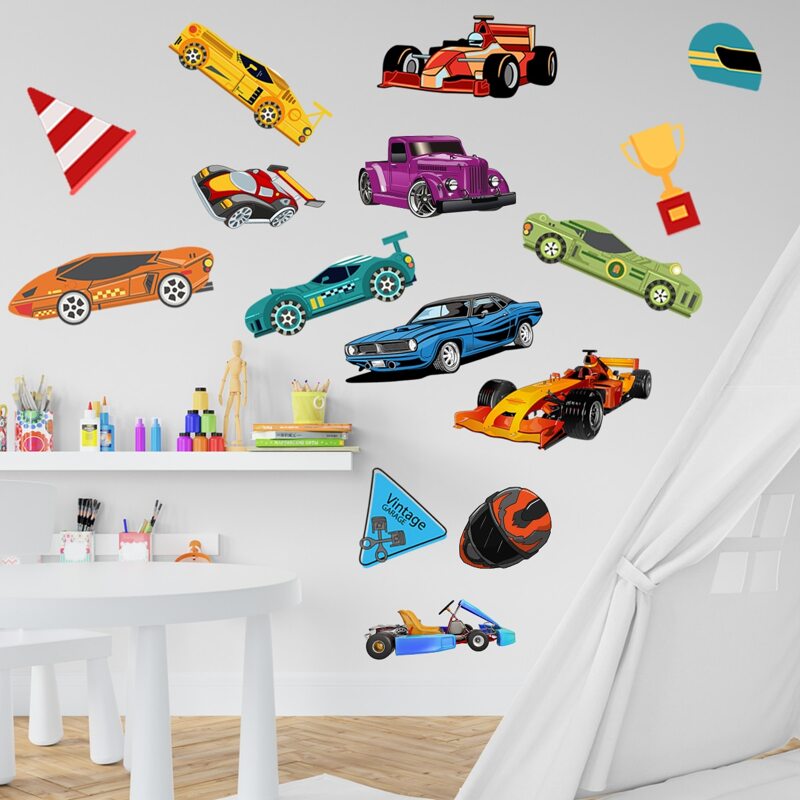 

Kids Car Print Wall Sticker, Multicolor