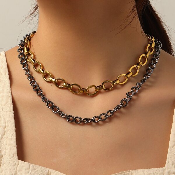 

Layered Chain Necklace, Multicolor