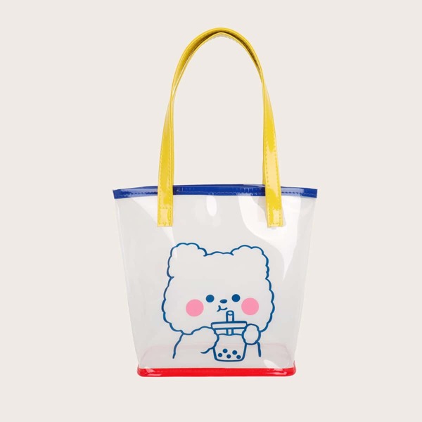 

Cartoon Graphic Shoulder Bag, Multicolor