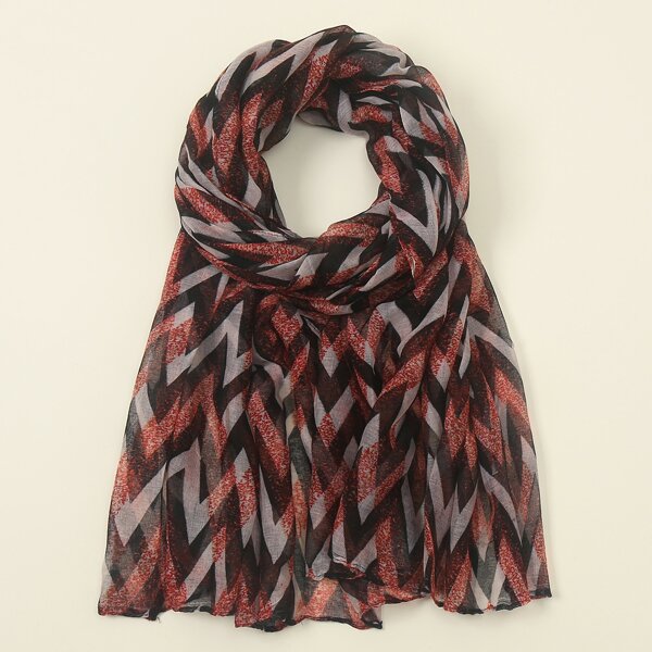 

Chevron Print Scarf, Multicolor