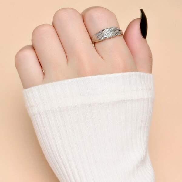 

Rhinestone Decor Ring, Silver