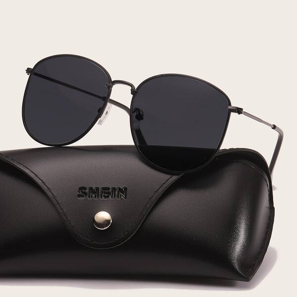 

Men Metal Frame Sunglasses, Black