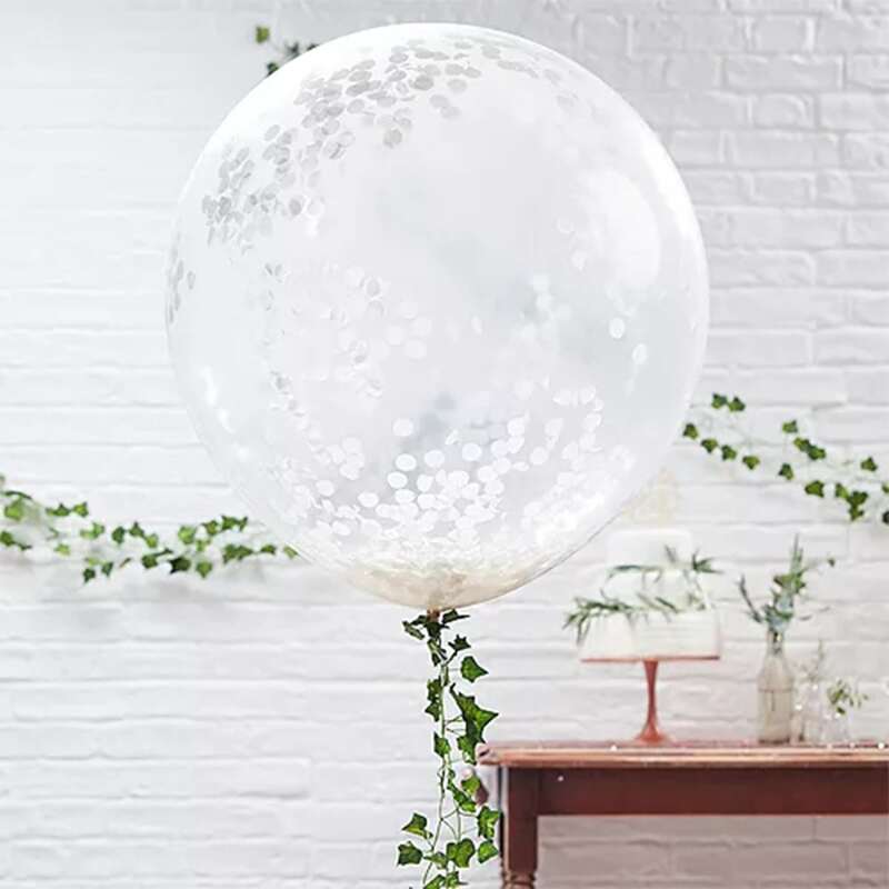 

1pc 36 Inch Confetti Balloon, Clear