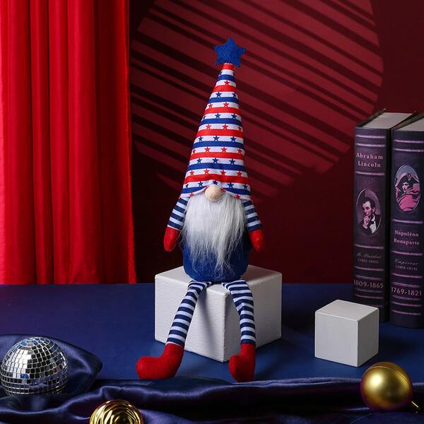 

1pc Independence Day Plush Dwarf Doll Pendant, Multicolor