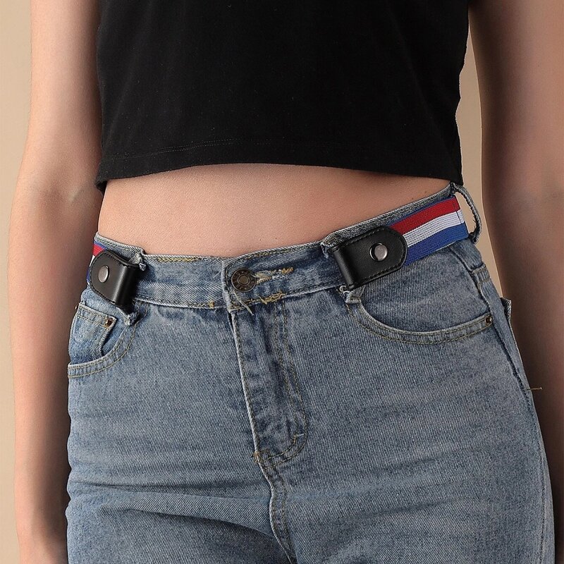 

No Buckle Elastic Belt, Multicolor