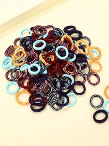 100 chiếc Dây buộc tóc in sọc - Nhiều màu - Xem 1