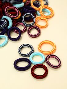 100 chiếc Dây buộc tóc in sọc - Nhiều màu - Xem 3