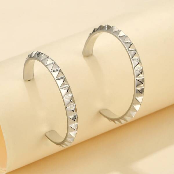 

Minimalist Hoop Earrings, Silver