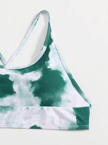 Plus Size Tie Dye Bikini Set Summer Beach - Multicolor - View 5