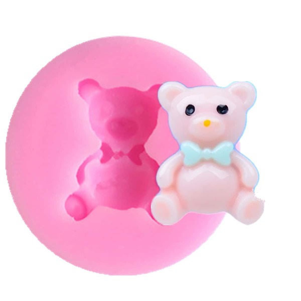 

1pc Cartoon Bear Design Mold, Pink