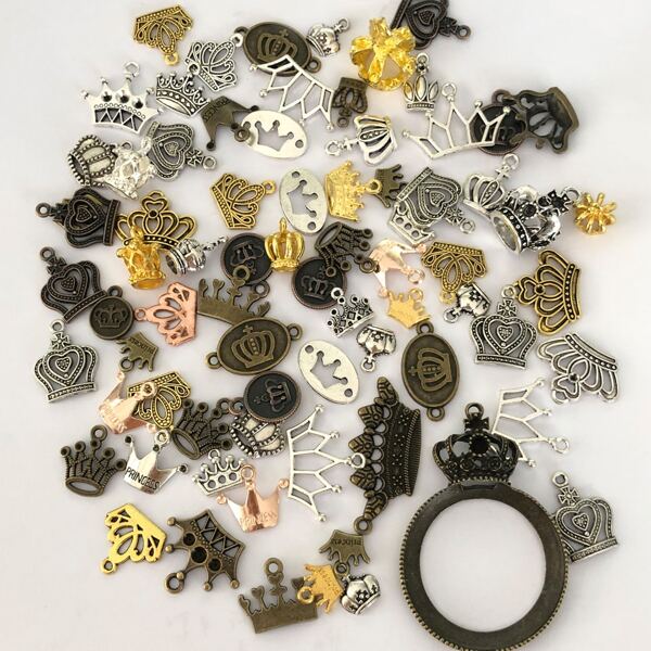 

1pack Crown Design DIY Jewelry Accessory, Silver