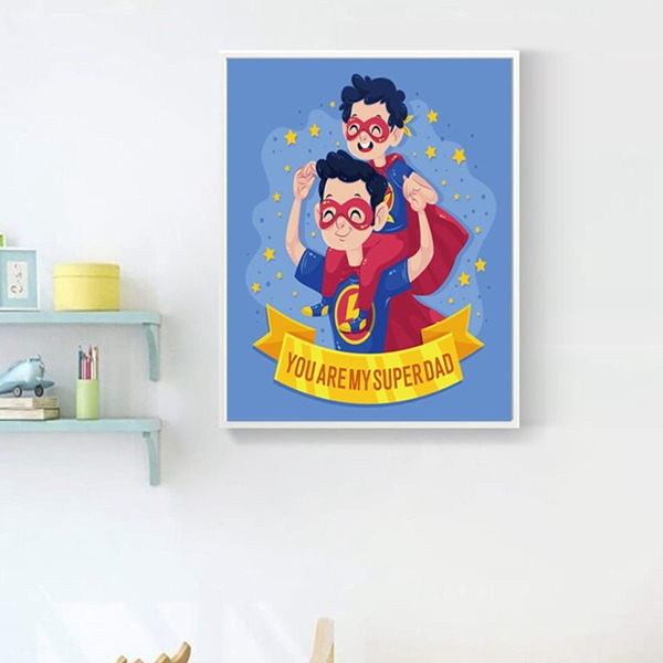 

Kids Cartoon Graphic Unframed Painting, Multicolor