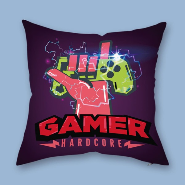 

Kids Gamepad Print Cushion Cover Without Filler, Multicolor