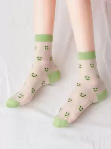 Vớ thuyền viên đồ họa hoạt hình - màu xanh lá - Xem 1