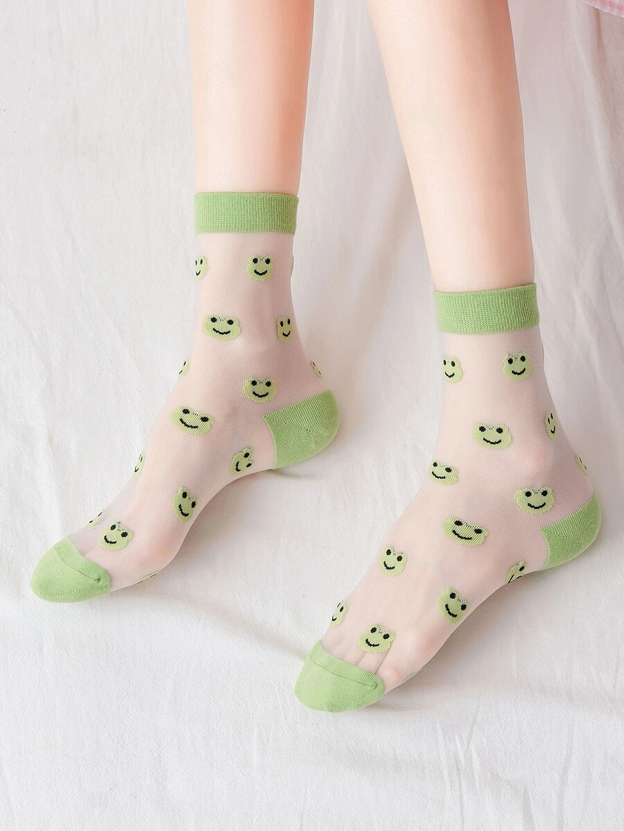 Vớ thuyền viên đồ họa hoạt hình - màu xanh lá - Xem 1