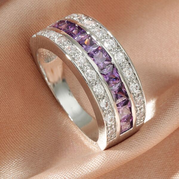 

Zircon Decor Ring, Purple
