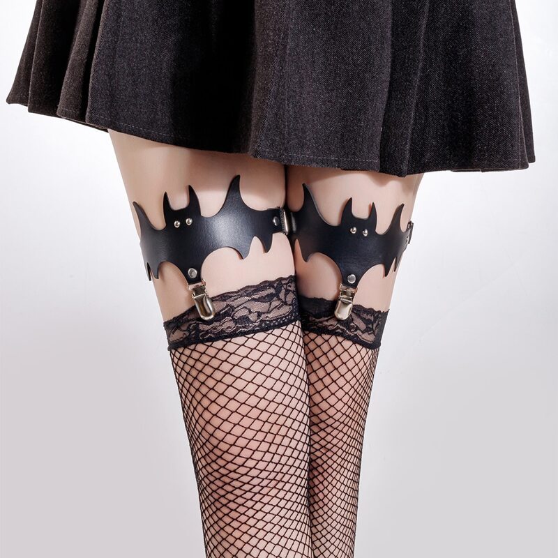 

2pcs Bat Thigh Garter, Black