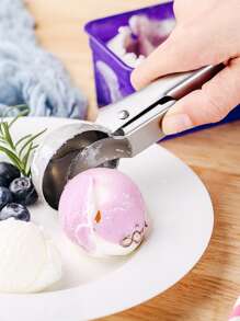 1 Máy Tính Thép Không Gỉ Gáo Kem, Kép Kem Bóng Muỗng, Kem Trái Cây Muỗng, Bóng Muỗng - Bạc - Xem 2