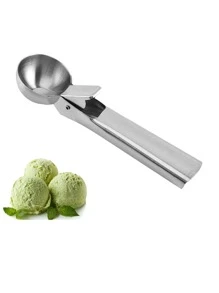 1 Máy Tính Thép Không Gỉ Gáo Kem, Kép Kem Bóng Muỗng, Kem Trái Cây Muỗng, Bóng Muỗng - Bạc - Xem 4