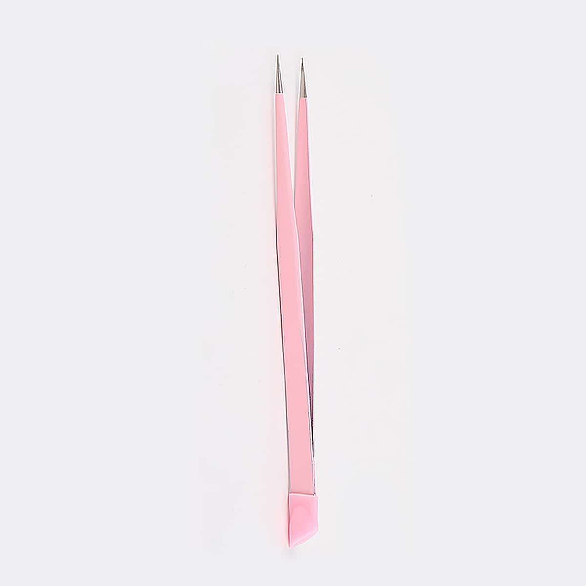 

1pc Nail Art Tweezers, Baby pink