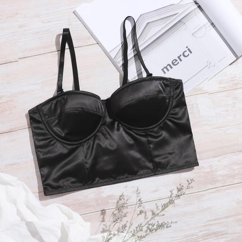 

Solid Underwire Longline Bra, Black