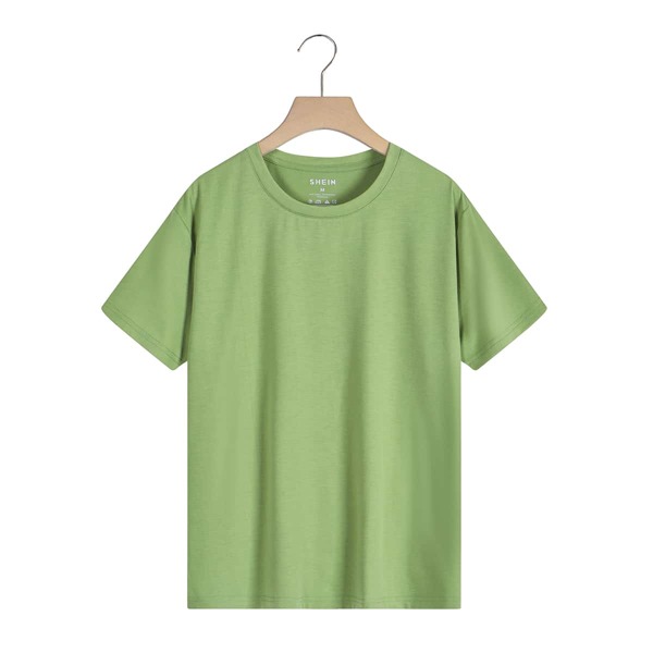 

Solid Round Neck Tee, Green