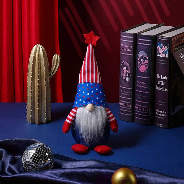 

1pc Independence Day Plush Dwarf Doll Pendant, Multicolor