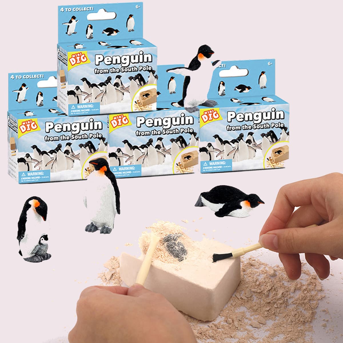 

1pc Penguin Digging Toy, Multicolor