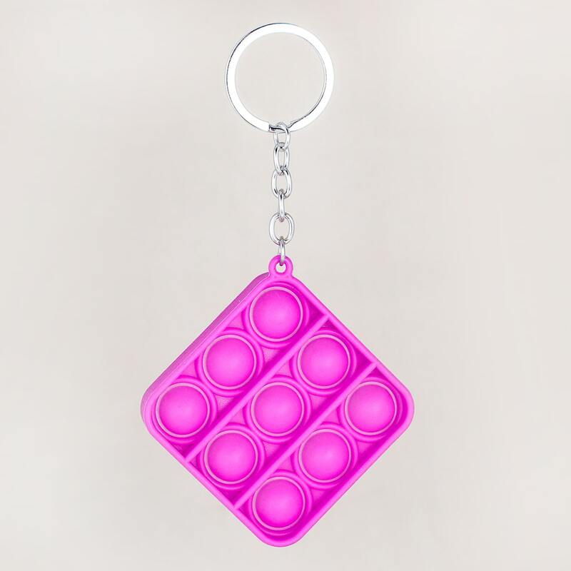 

Square Stress Relief Keychain, Purple