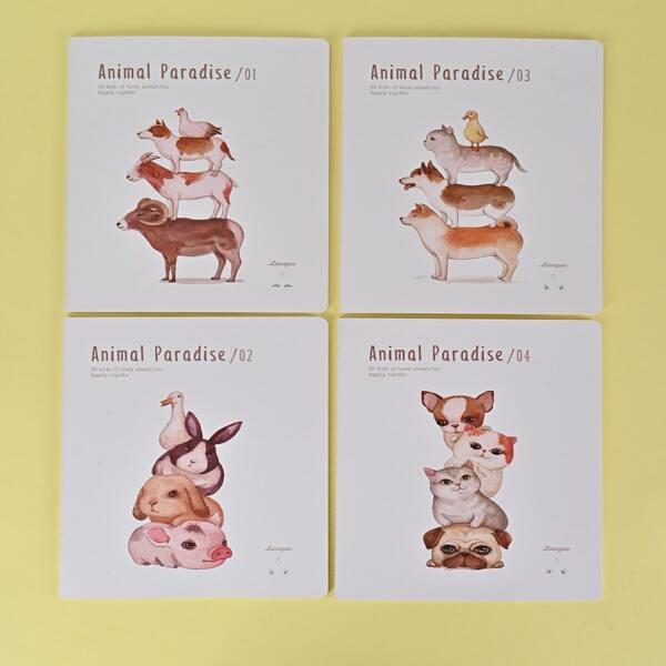 

1pc Animal Print Cover Random Notebook, Multicolor