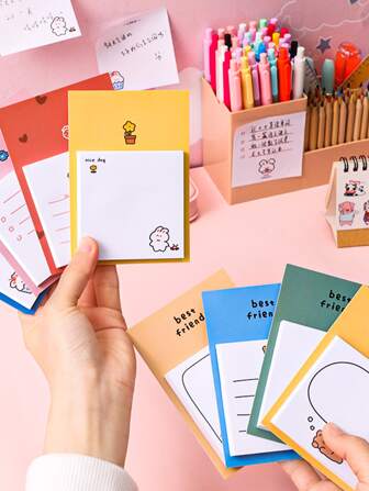 1入組卡通圖案隨機便利貼