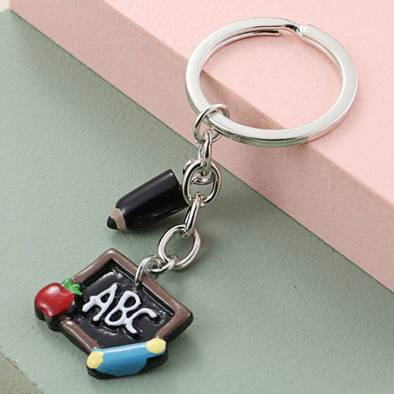 

Pencil Charm Keychain, Black