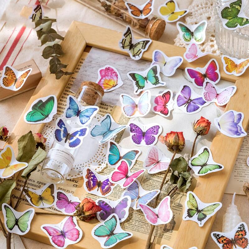 

45pcs Random Butterfly Pattern Sticker, Multicolor