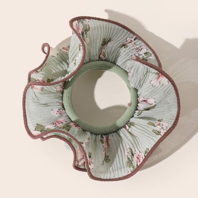 

Floral Print Hair Tie, Green