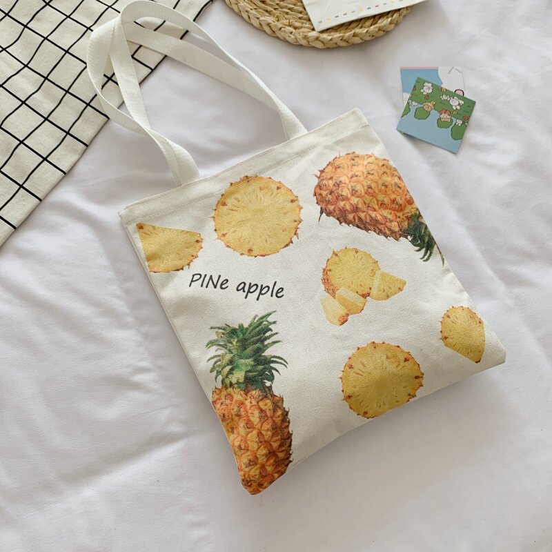 

Pineapple Tote Bag, White