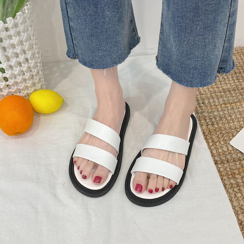 

Simple Slide Sandals, White