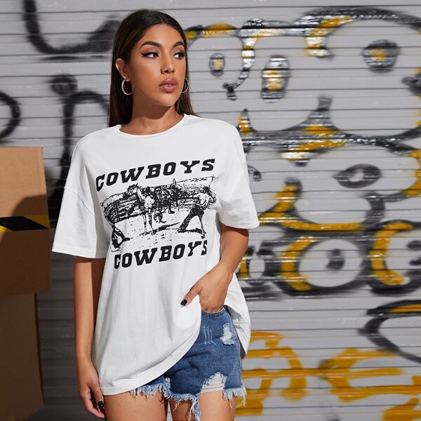 

Letter & Graphic Print Tee, White
