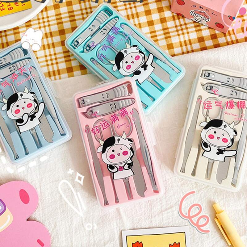 

1box Random Cartoon Nail Clipper Set, Multicolor