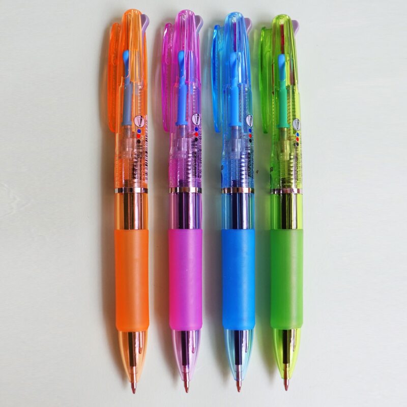 

4pcs Colored Ballpoint Pen, Multicolor