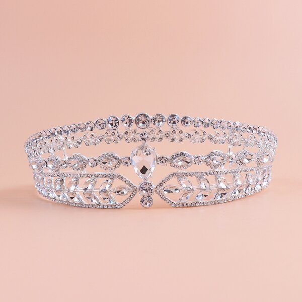 

Rhinestone Crown Hair Accessory, Silver