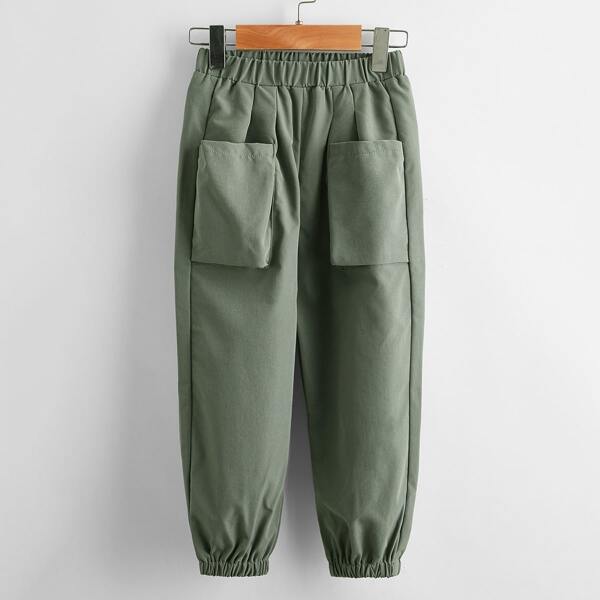 

Toddler Boys Solid Dual Pocket Pants, Mint green