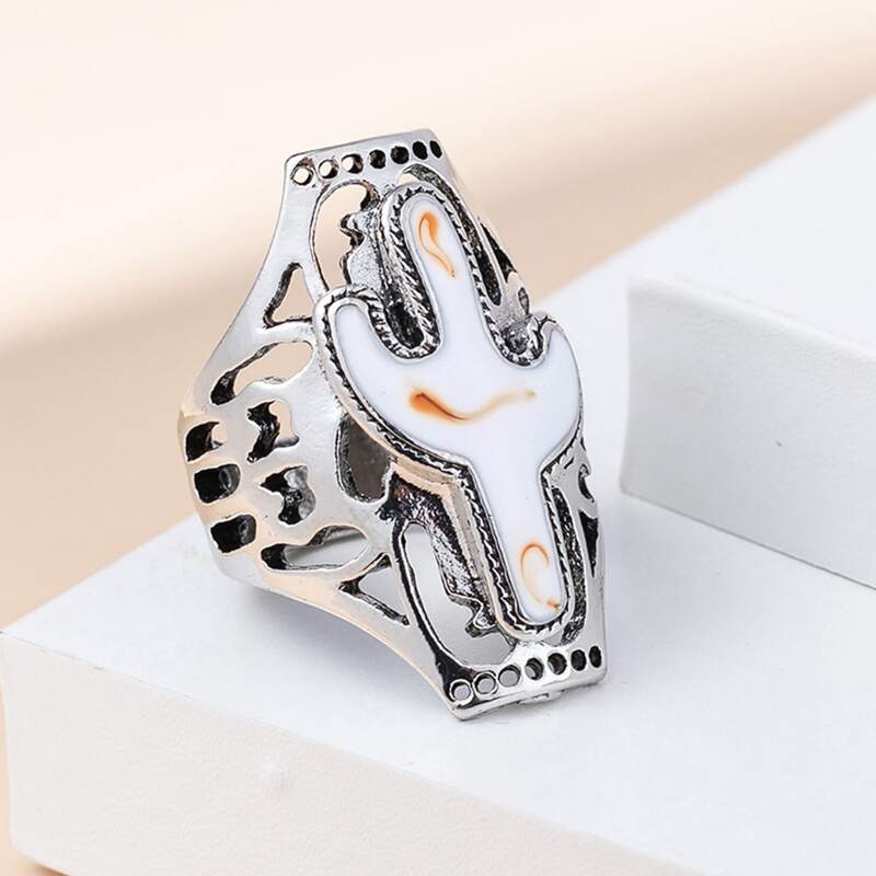 

1pc Cactus Ring, White