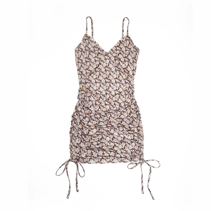 

Daisy Drawstring Ruched Dress, Multicolor