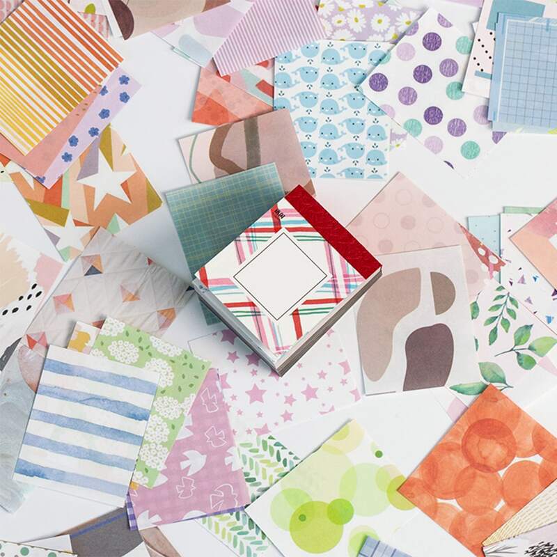 

400sheets Random Pattern Material Paper, Multicolor