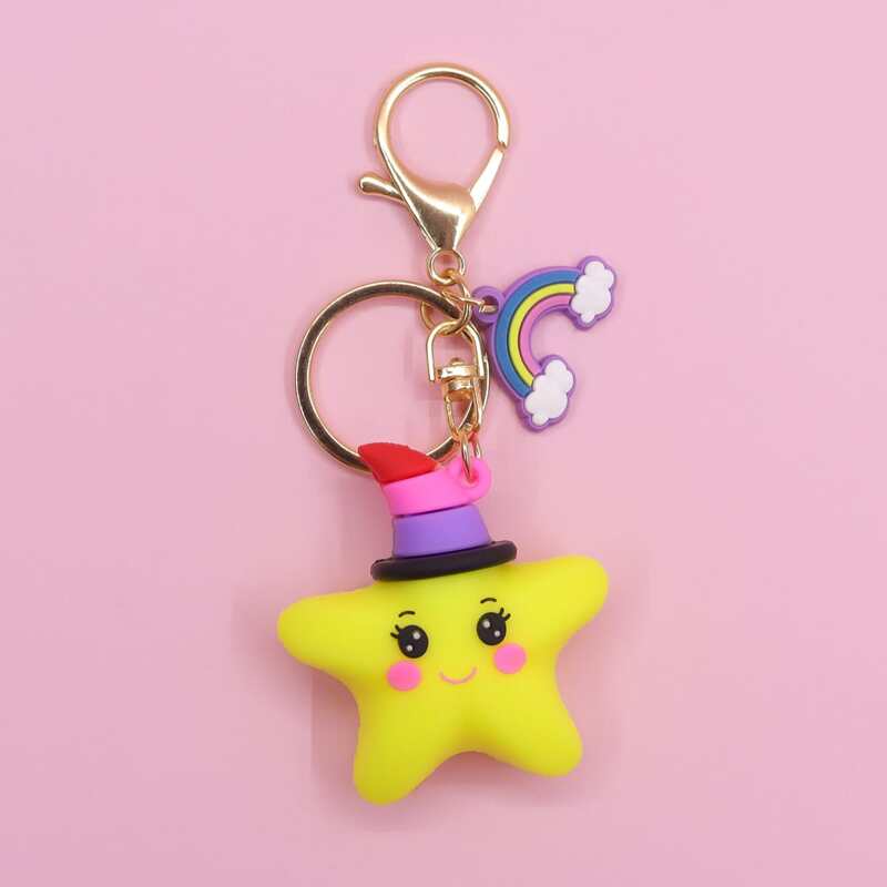 

Starfish Charm Keychain, Multicolor