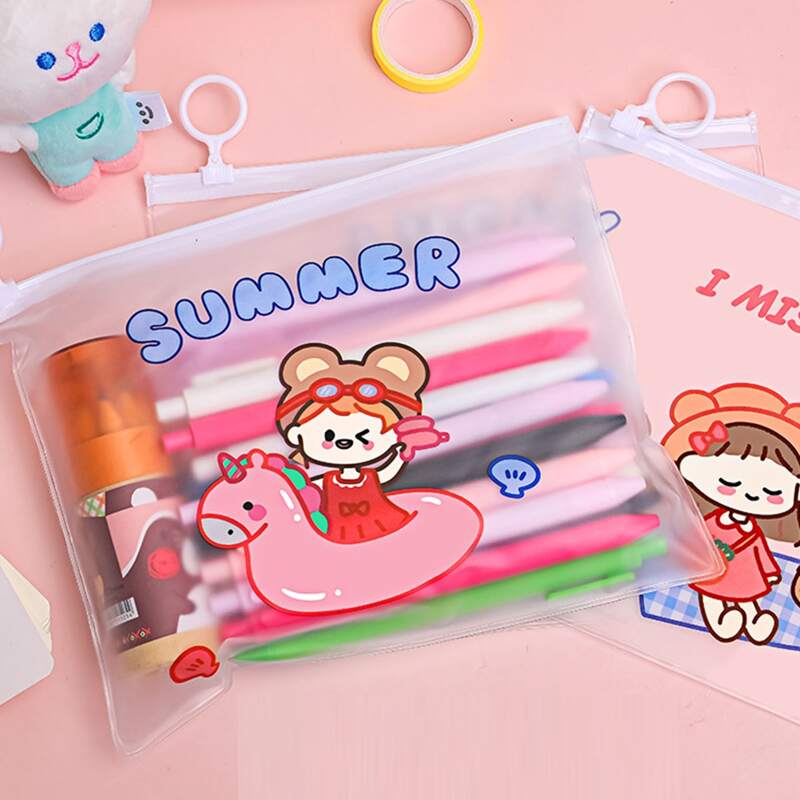 

1pc Cartoon Graphic Random Pencil Bag, Multicolor