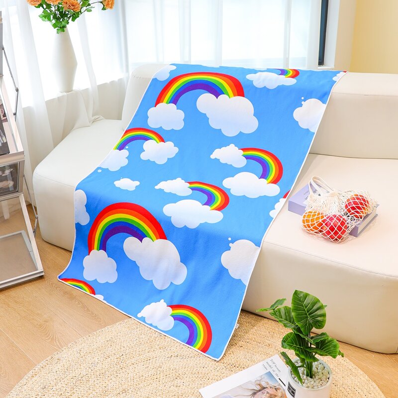 

Rainbow Print Bath Towel, Multicolor