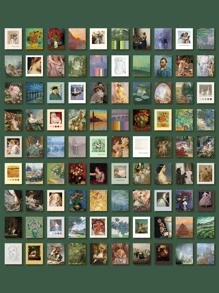 400張隨機復古圖案材料紙