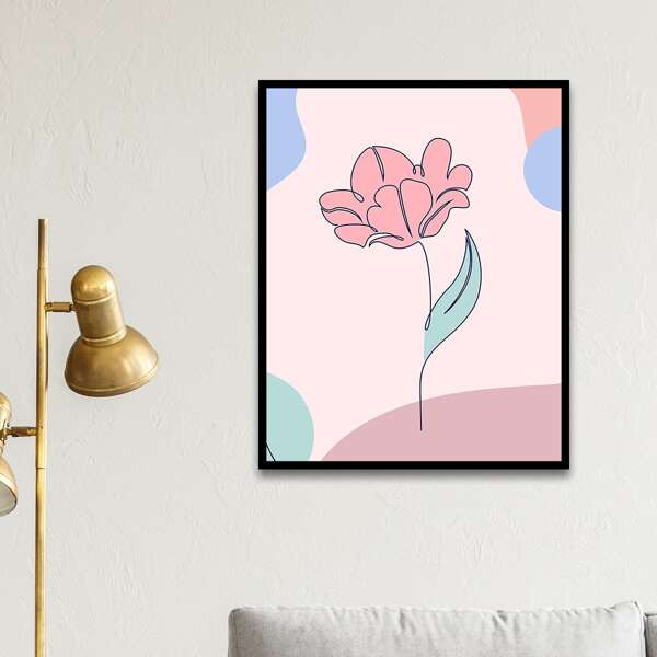 

Flower Print DIY Diamond Unframed Painting, Multicolor